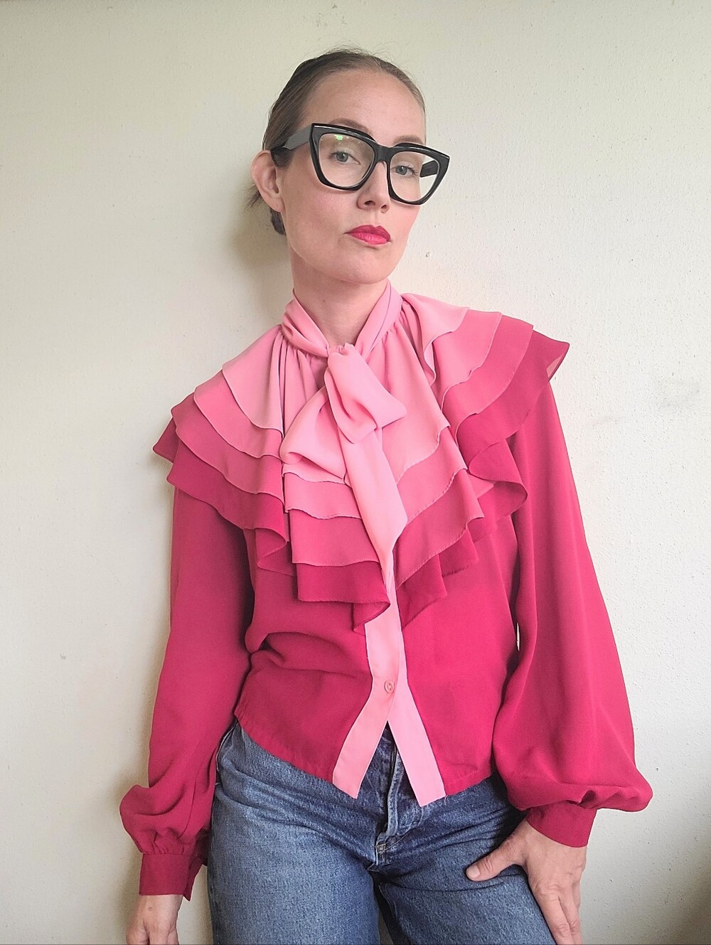 The Sweetheart Vintage Layered Blouse by Wayne Clarke S/M
